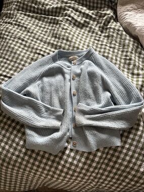 Universal Thread Pale Blue Button-Up Knit Cardigan